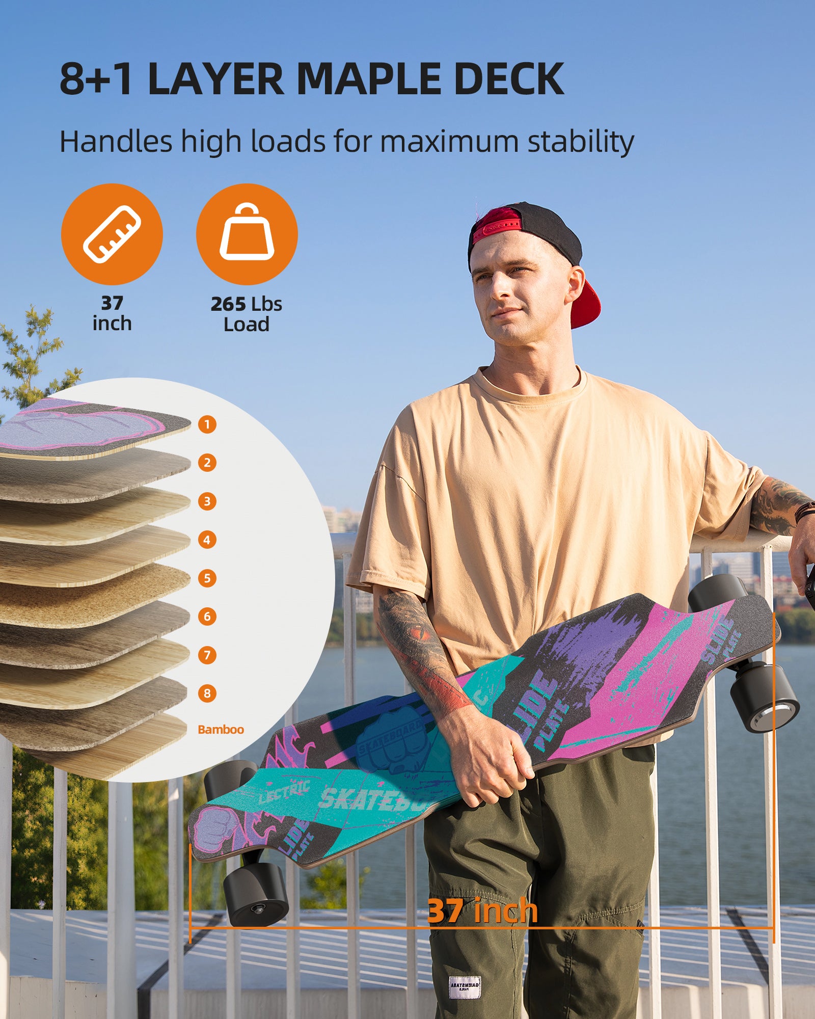 EBOSSOM Electric Skateboard 37"