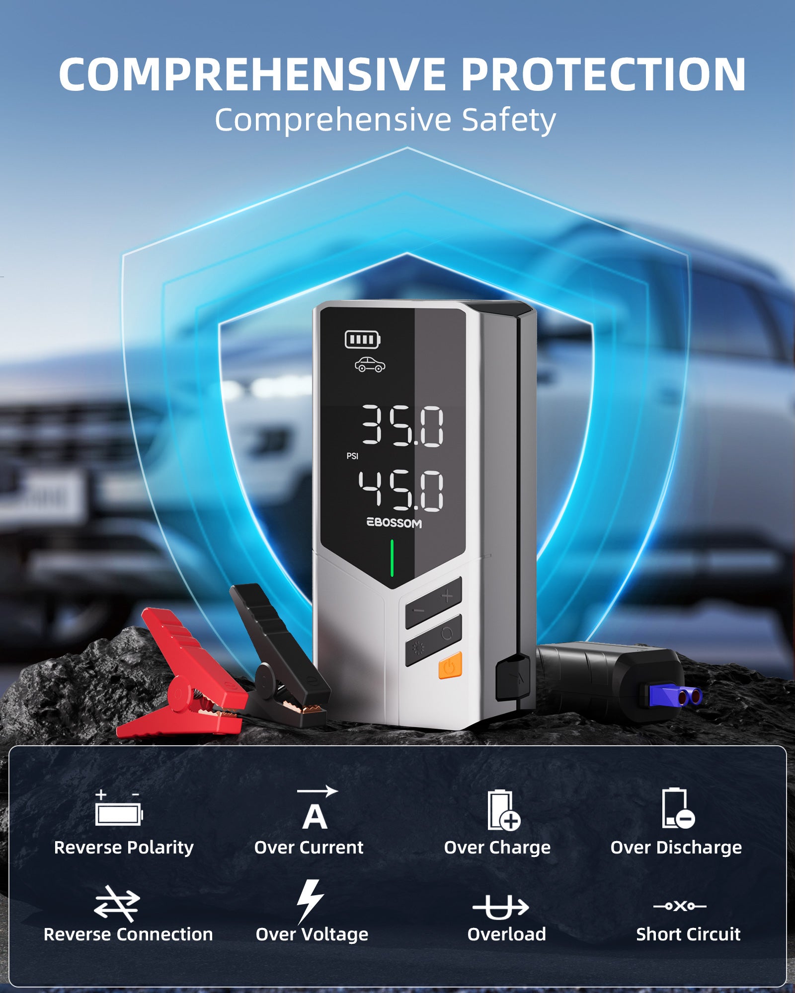 Car Jump Starter with Air Compressor JC9