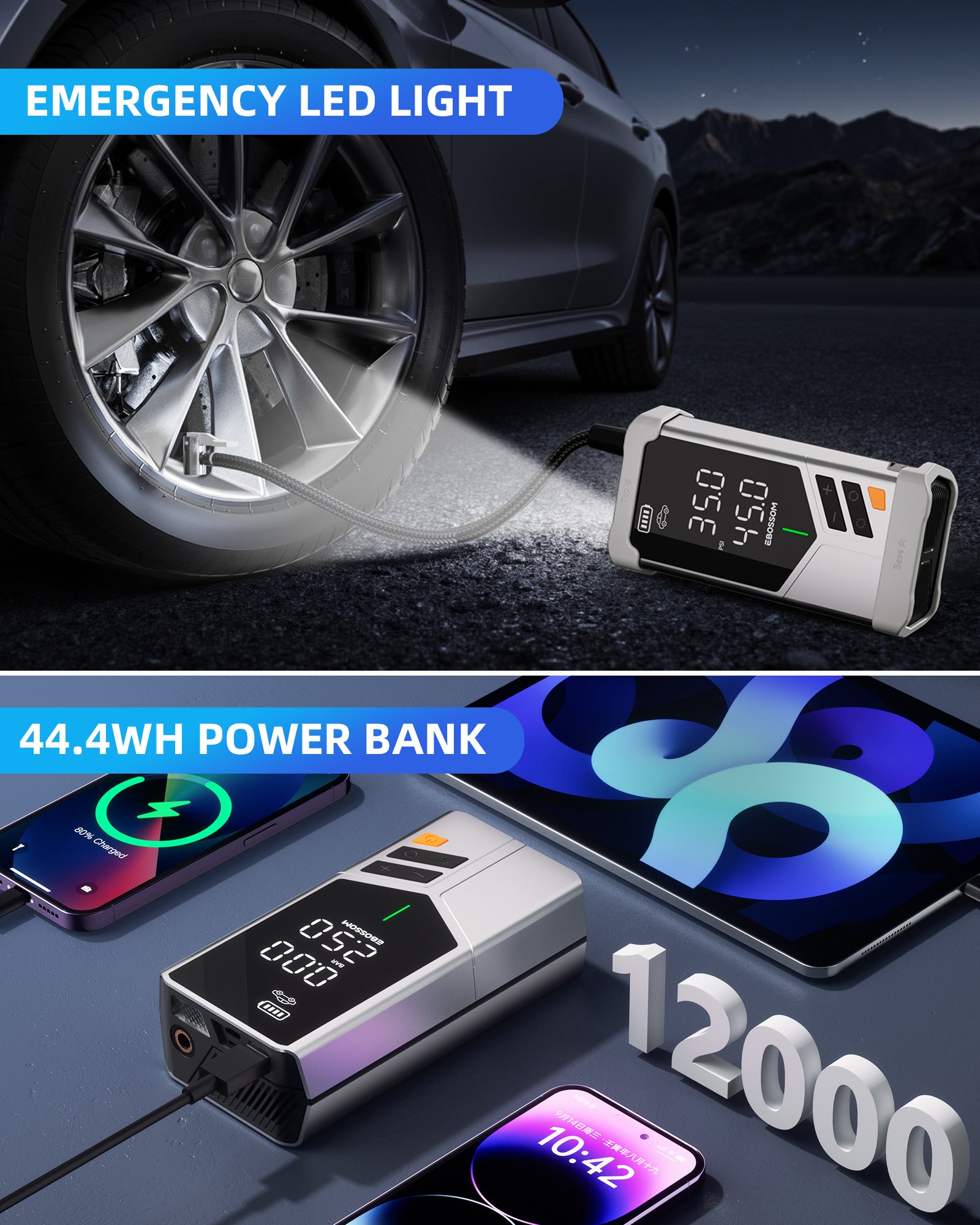 Car Jump Starter with Air Compressor JC9