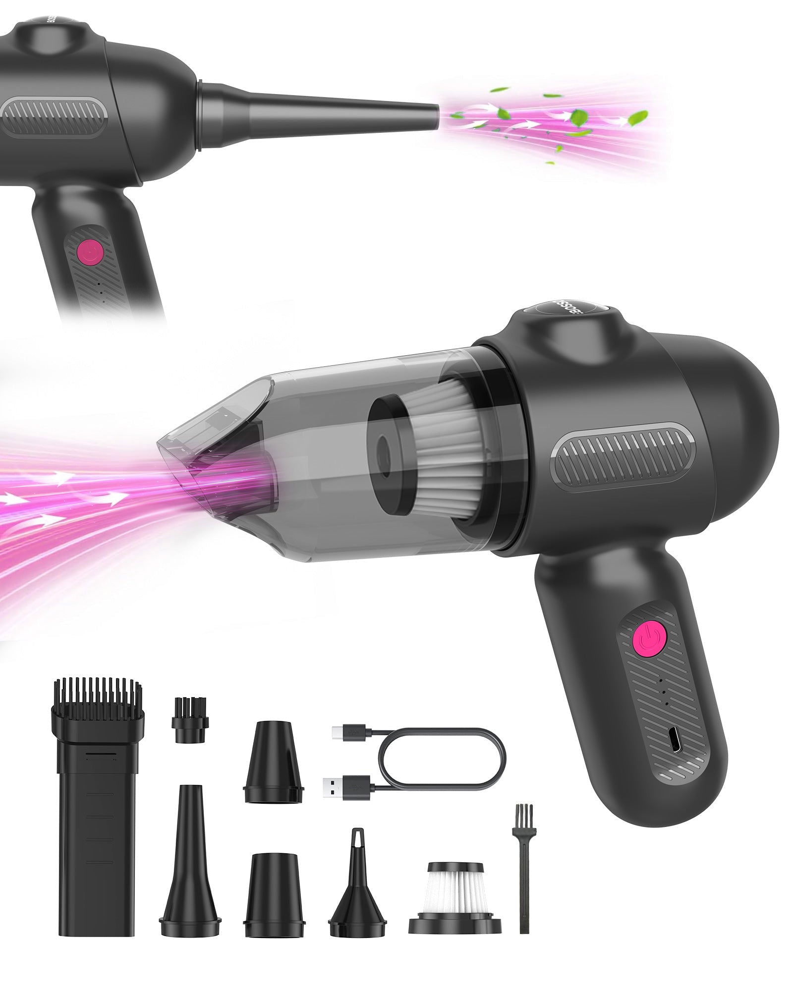 EBOSSOM Car Vacuum V6 Pro Black - EBOSSOM