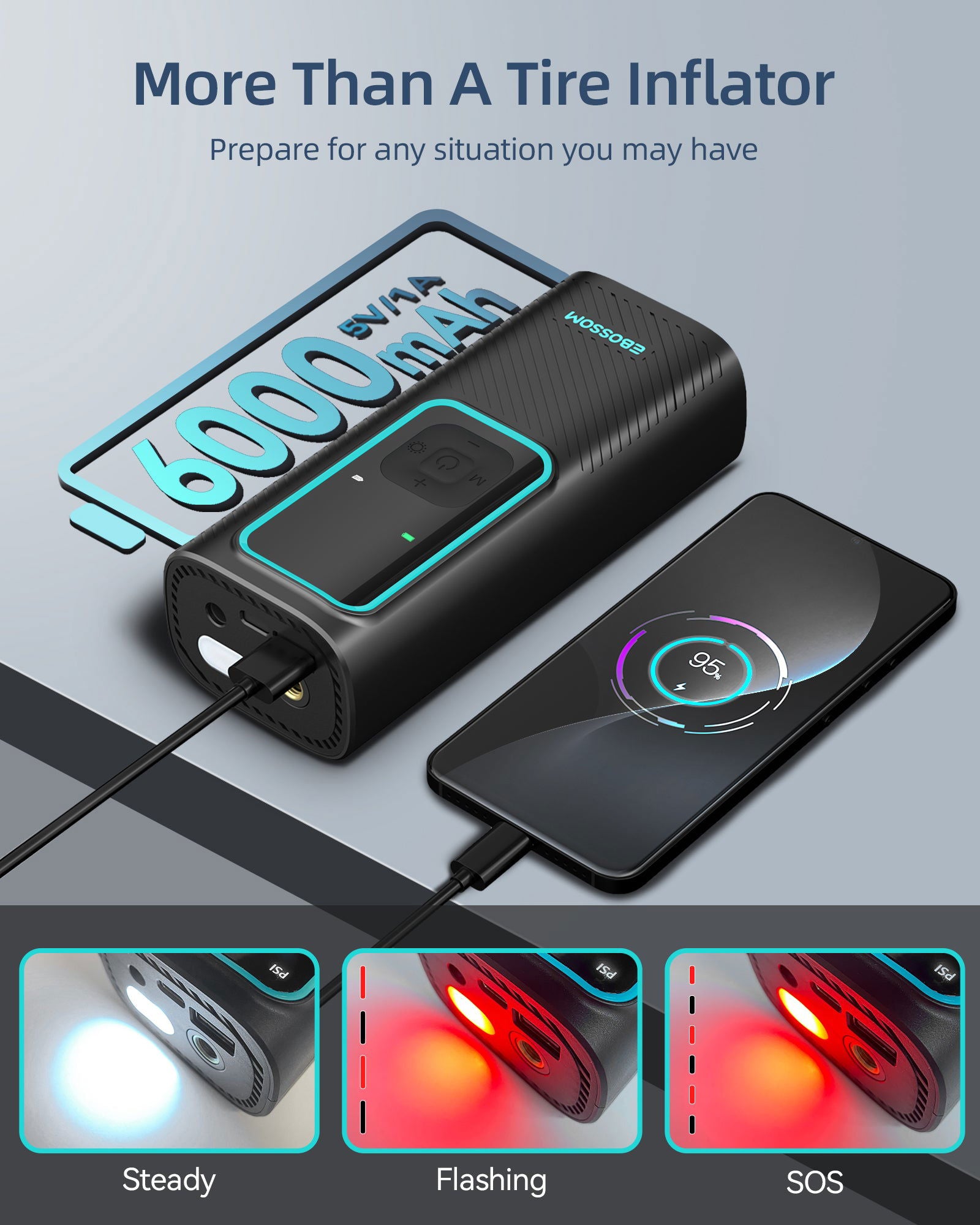 EBOSSOM Portable Air Pump I7 Pro - EBOSSOM
