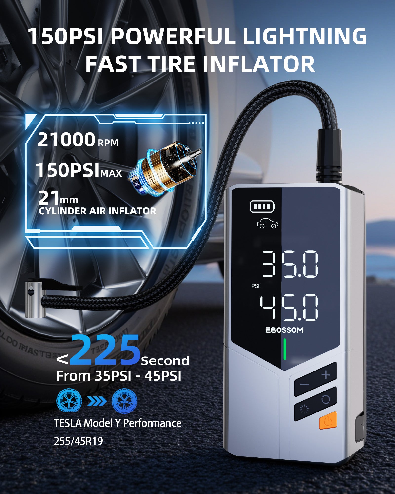 Car Jump Starter with Air Compressor JC9
