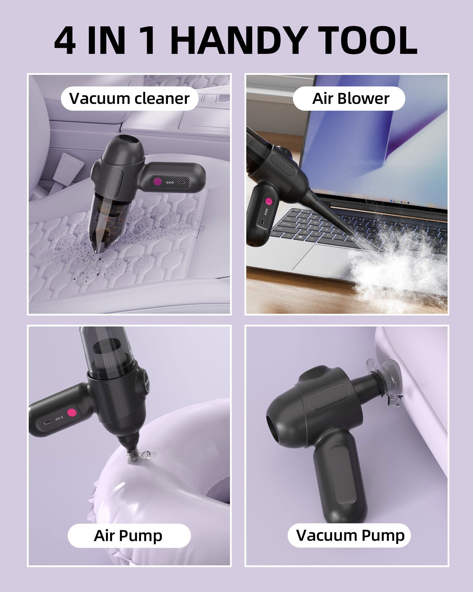 EBOSSOM Car Vacuum V6 Pro Black - EBOSSOM
