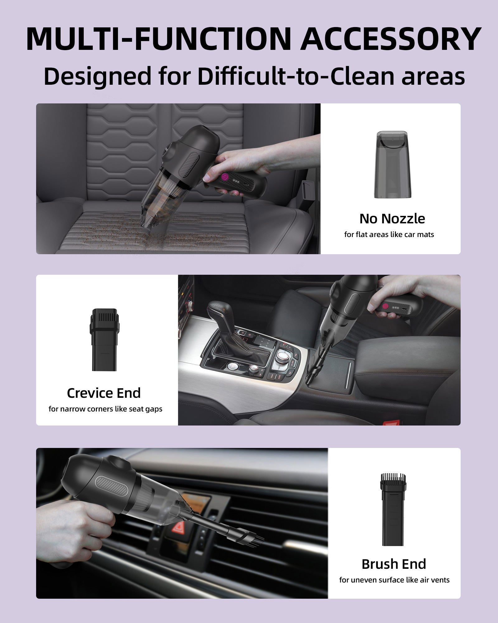 EBOSSOM Car Vacuum V6 Pro Black - EBOSSOM