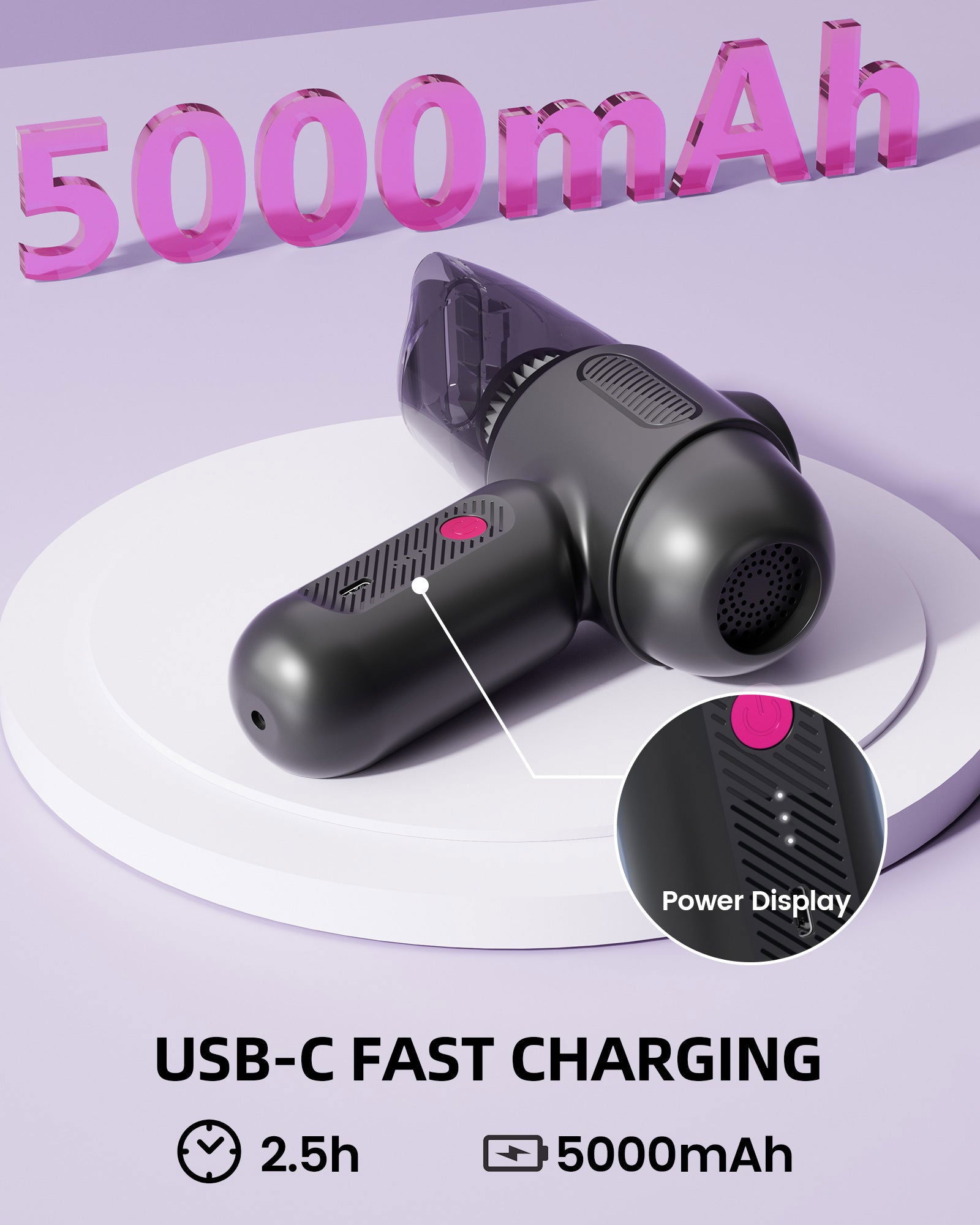 EBOSSOM Car Vacuum V6 Pro Black - EBOSSOM