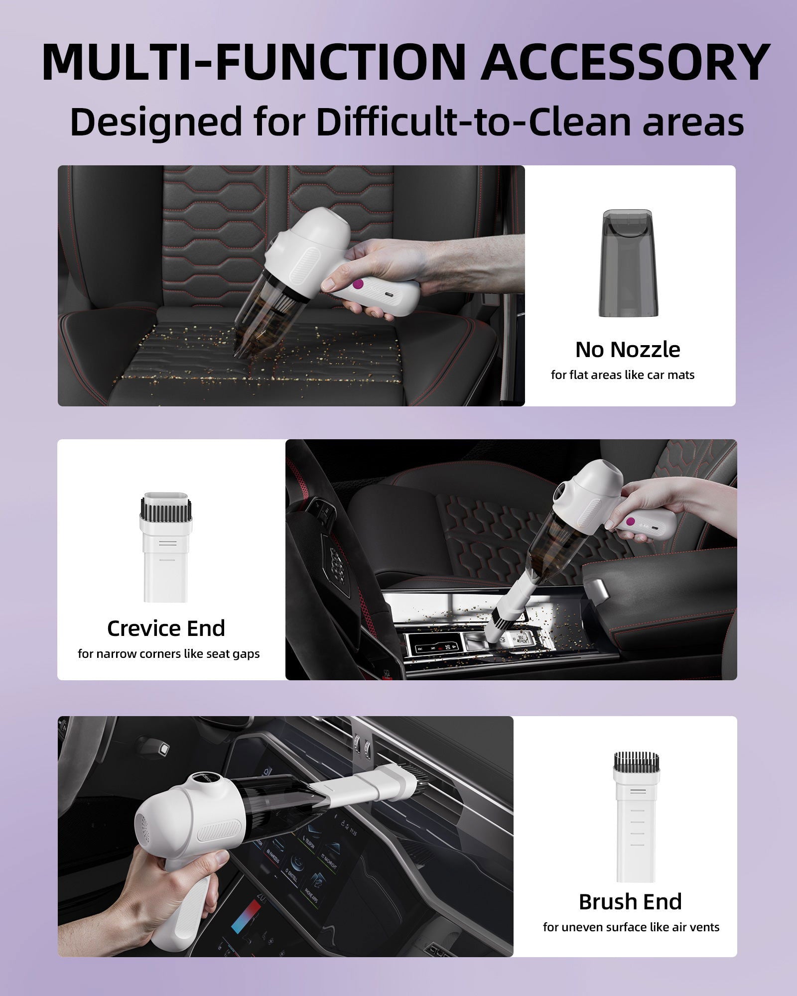 EBOSSOM Car Vacuum V6 Pro White - EBOSSOM