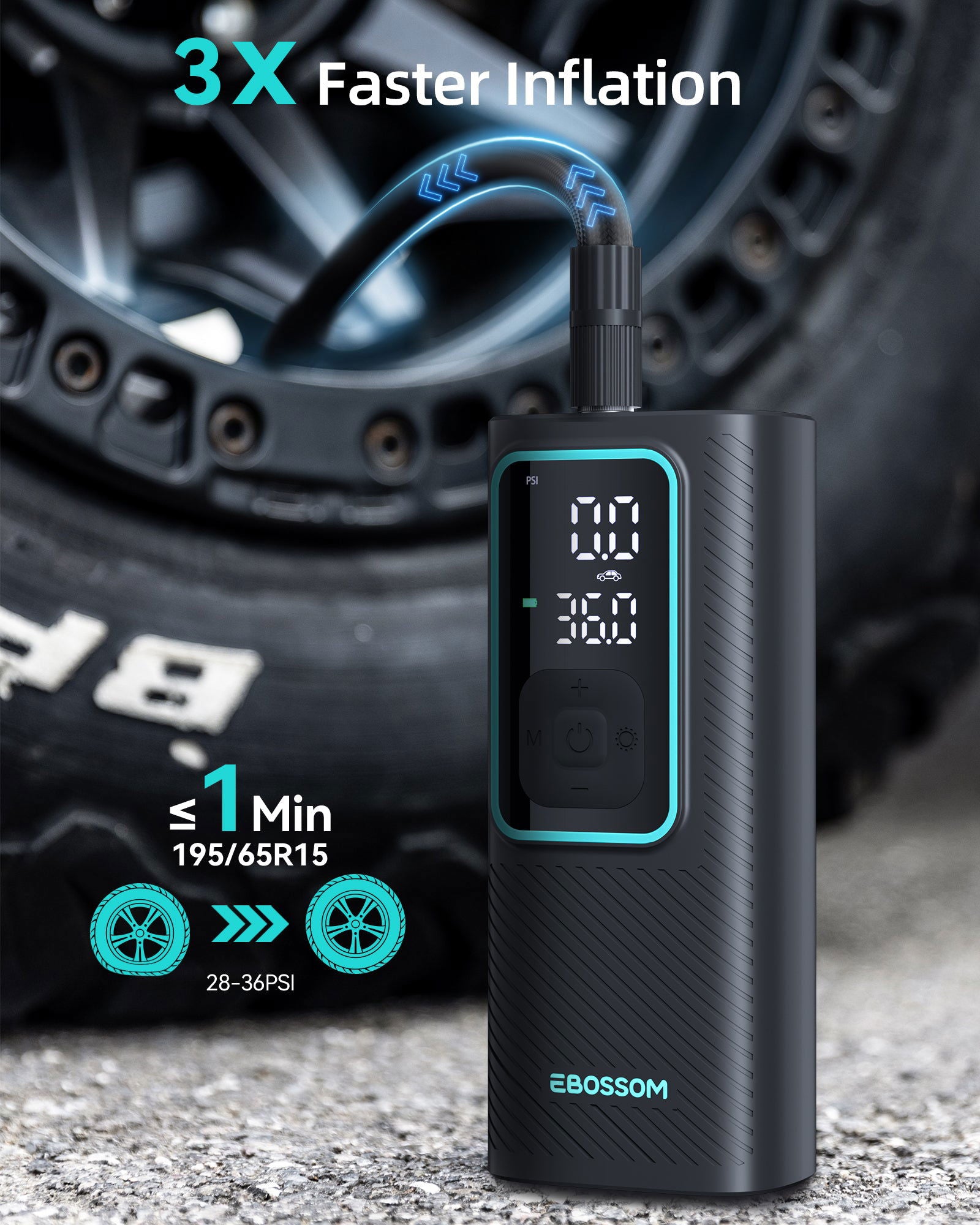 EBOSSOM Portable Air Pump I7 Pro - EBOSSOM