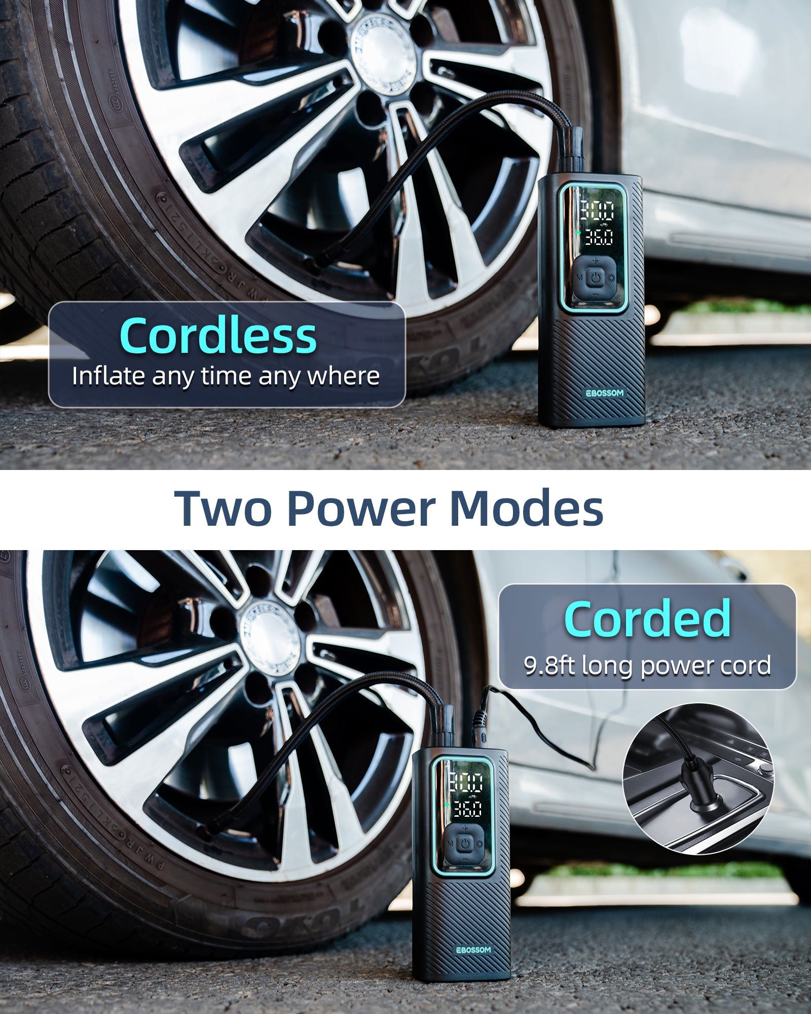EBOSSOM Portable Air Pump I7 Pro - EBOSSOM