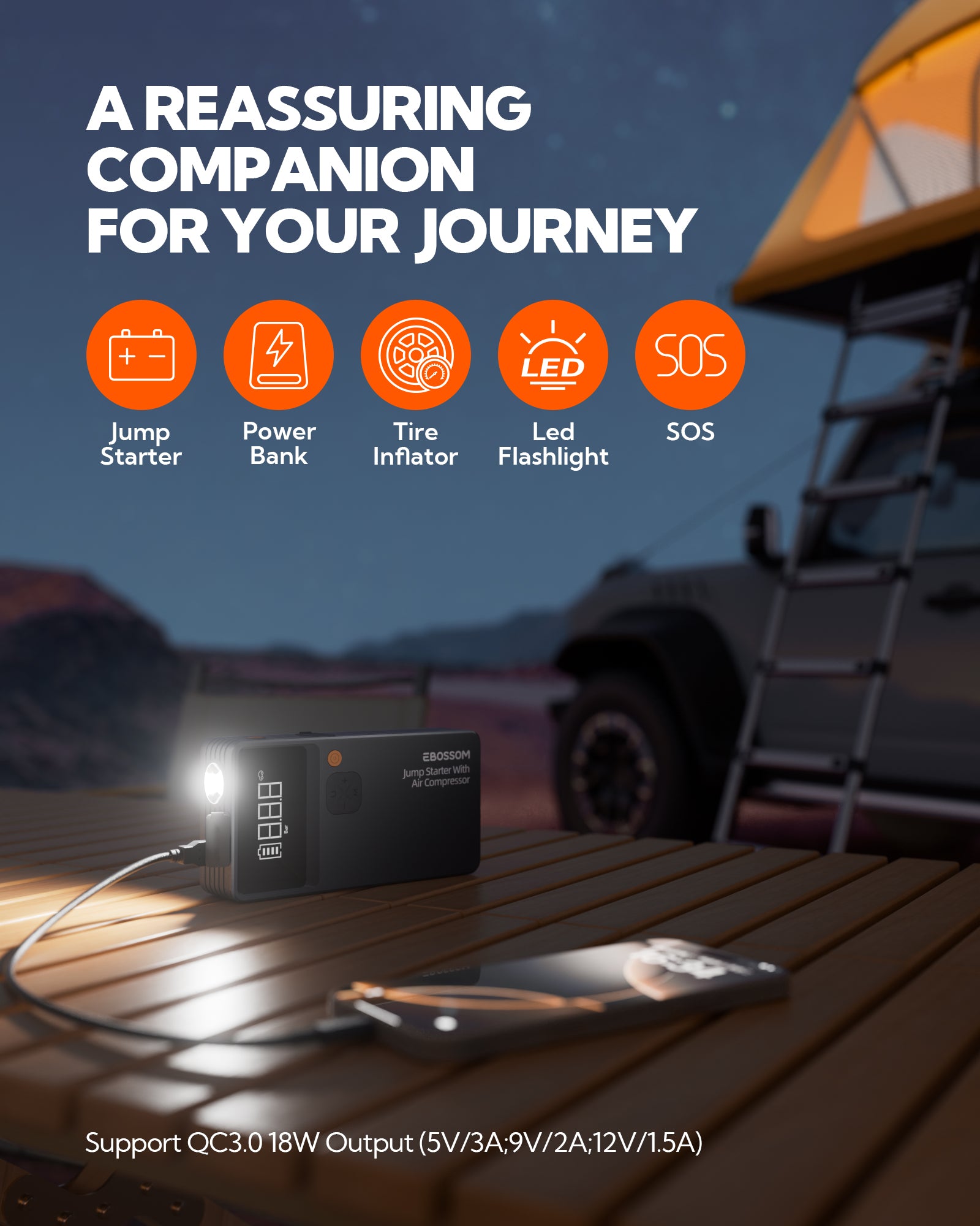 Starthilfegeräte mit Luftkompressor für PKW  JC8