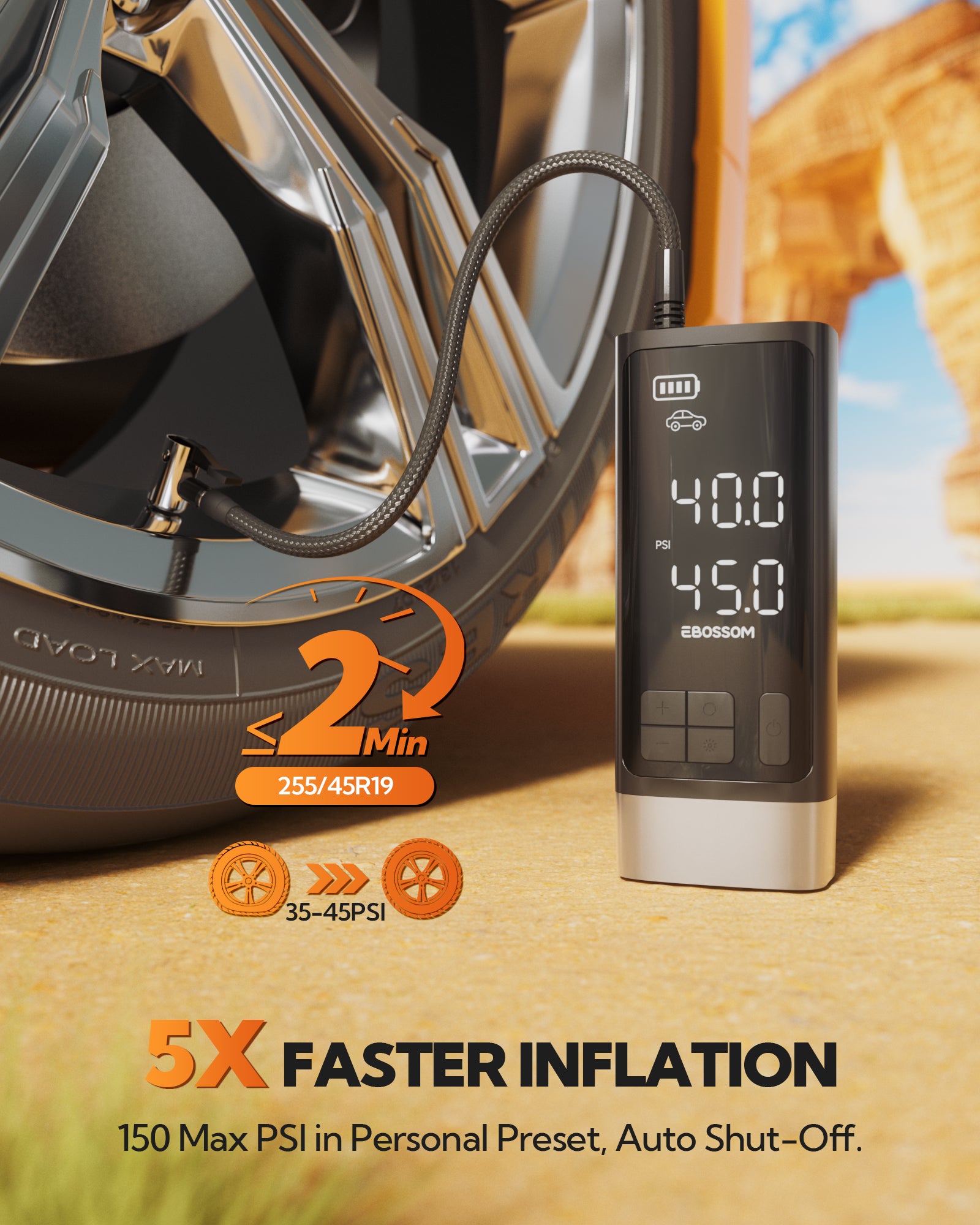 Tire Inflator Luxe X8 Portable Air Compressor